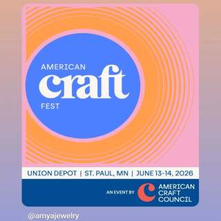 As a 2026 Harlan Boss Foundation for the Arts Scholar awardee, I am honored and thrilled to be an exhibitor at the American Craft Council’s American Craft Fest St. Paul!
Taking place June 13-14, 2026 at Union Depot in St. Paul, MN, American Craft Fest is the summer’s best opportunity to discover craft from across the region. Participate in hands-on activities led by local arts organizations, shop work by over 50 artists, and enjoy food and beverages at this free, all-ages event.
I'll be in Booth 314!
https://craftcouncil.org/awards/harlan-boss-artists/
For more information and to register, visit craftcouncil.org/events/2026-american-craft-fest/