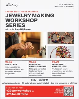 Join @theresidency_mpls by @moderndayme for our next creative makers experience!

Throughout the month of August, we are hosting a series of jewelry-making workshops with Artist in Residence, Amy Wilderson, from @amyajewelry 

Sign up for a single workshop OR get a DISCOUNTED PASS for the whole series, happening Wednesdays in August, the 12th, 19th and 26th from 6:30-8:30pm.

Get your tickets at https://bit.ly/45ffSFX

See you there!

🎥: @safeelghorab
📸: @throughrabbitseyes

#minneapolisevents #moderndayme #theresidency #community #downtownmpls